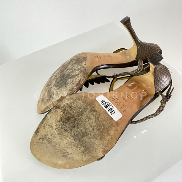 *RARE* 2003 Escada 'Exotics Collection' Croc Sandal! The Ultimate in Y2K Lux!